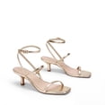 thumbnail image 3 of DREAM PAIRS Kitten Heels for Women, Strappy Square Open Toe Ankle Buckle Heeled Sandals Wedding Party Dress Shoes, 3 of 7