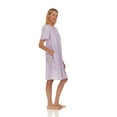 thumbnail image 3 of Lati Fashion Women Short Sleeve Nightgown Zipper Front, Regular and Plus Size, 3 of 4