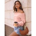 thumbnail image 5 of Womens Off The Shoulder Sweater Oversized Batwing Sleeve Loose Pullover Sweaters Tops, 5 of 13