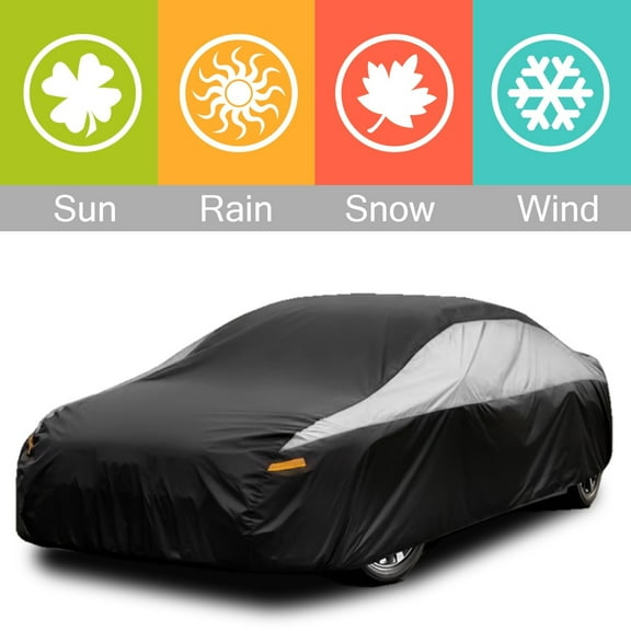 Elegant Choise For Ford Mustang XXL Full Car Cover Rain Dust Sun UV All Weather Protection, 16.7*6.6*4.9ft