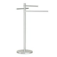 thumbnail image 2 of Cortesi Home Emmi Contemporary Aluminum Sliding 3-Tier Towel Holder Stand - Silver, 2 of 2