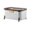 thumbnail image 1 of Multifunctional Tissue Box Household Desktop Storage Box Tissue Holder Box for Living Room Office White, 1 of 5