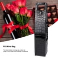 thumbnail image 4 of Sac Cabas Réutilisable en Cuir de Vin de Pu Porte-Bonheur de Bière de Champagne, 1 Ensemble, Rouge Noir, 4 of 8