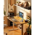 thumbnail image 4 of Kyspho Electric Standing Desk, 44 x 24 Inches Height Adjustable Stand up Desk, Sit Stand Home Office Desk, with Two-Piece Desktop (Light Vintage Brown), 4 of 7