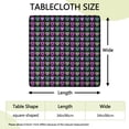 thumbnail image 2 of Vintage Square Table Cover - Elastic Fitted Tablecloth with Minimalist Abstract Print, Windproof & Secure Fit for Picnics, Durable & Washable Fabric, 2 of 6