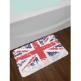 thumbnail image 2 of British Bath Mat, Grunge United Kingdom Flag with Dot Circle Effects National English Display, Non-Slip Plush Mat Bathroom Kitchen Laundry Room Decor, 29.5 X 17.5 Inches, White Red Indigo, Ambesonne, 2 of 2