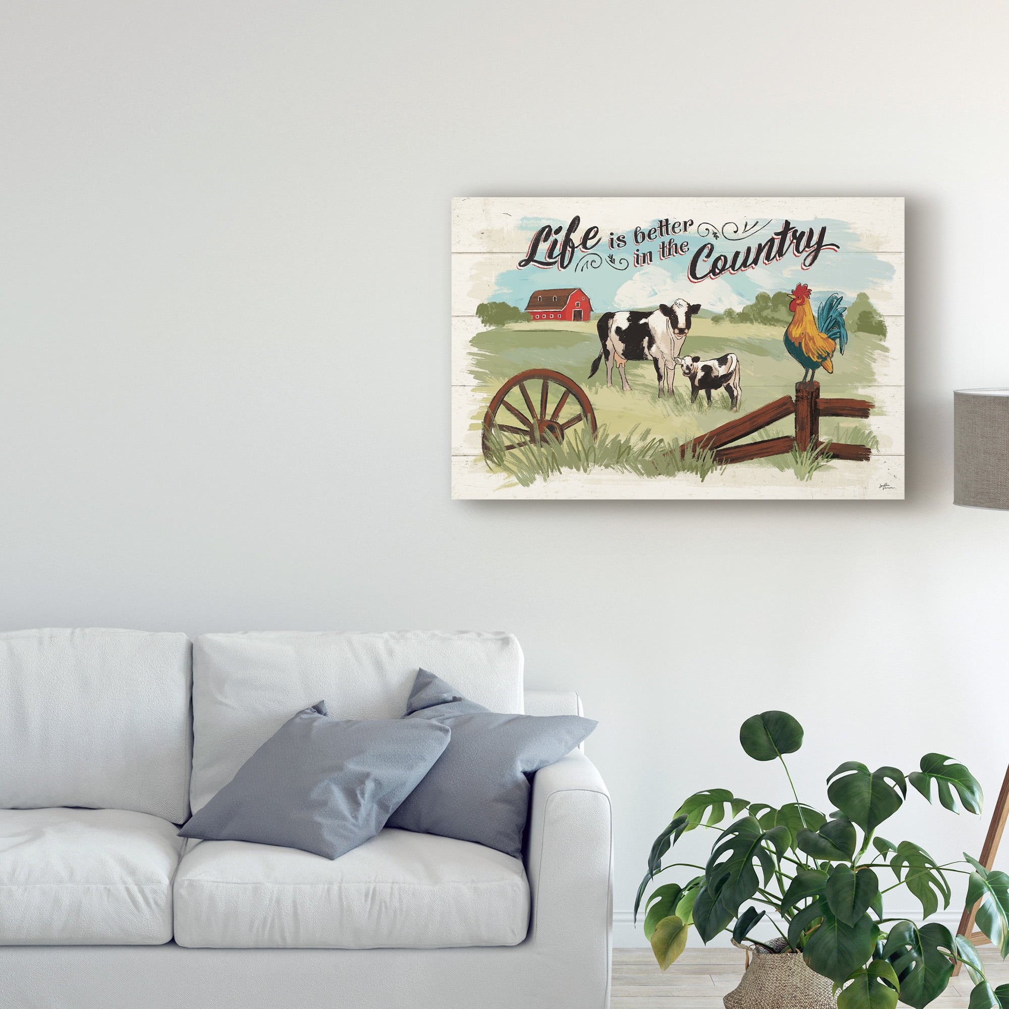 Trademark Fine Art 'Farm Life I on Wood' Canvas Art by Janelle Penner