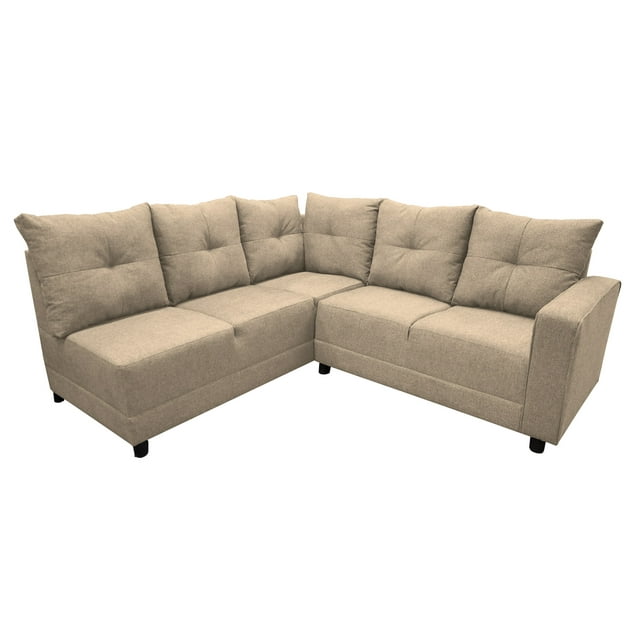 Sala Esquinera El Bazar Store Loki Beige 200x215 cm, Tela Lino nacional, Modular