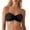 Black, variant on Half Cup Seamless Strapless Bra For Women Gathered Design Wireless Comfort Lift Support No Underwire Bralette