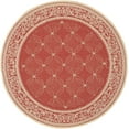 thumbnail image 2 of Safavieh Courtyard Gaus Oriental Indoor/Outdoor Area Rug, Red/Natural, 5'3" x 5'3" Round, 2 of 8