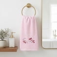 thumbnail image 2 of REGALWOVEN Pure Cotton Embroidered Hand Towels, 2 Pack Ultra Soft Absorbent Floral Bathroom Towels Quick Dry for Guest Room Vanity Pink 29" x 13", 2 of 7