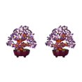 thumbnail image 3 of Toystoory Mini Crystal Money Tree Bonsai Style Purple Decor Home Office Tree Feng Shui Tipo 1 2Conjunto, 3 of 6