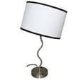thumbnail image 4 of ORE International 28.5" Contemporary Metal Table Lamp with Black Shade in Nickel, 4 of 5