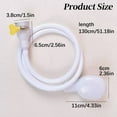 thumbnail image 3 of Portable Rubber Shower Hose Bath Jet for Tub,1.3Meters Handheld Pet Shower Sprayer,Bath Tub Sink Spray Faucet Attachment for Pet Washing Hair Rinsing, 3 of 5