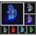 thumbnail image 2 of 3D Optical Illusion LED Night Light , Boy Girl Kids Baby Sleep Desk Lamp Touch Control 7 Color Change USB Powered for Home Decorations or Holiday Gift, 2 of 4