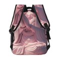 thumbnail image 4 of Disketp Pink Lotus Buddha Mochila Estampada para Hombre y Mujer – Mochila Ligera Clásica con Múltiples Bolsillos para Universidad, Trabajo y Viajes-One Size, 4 of 5