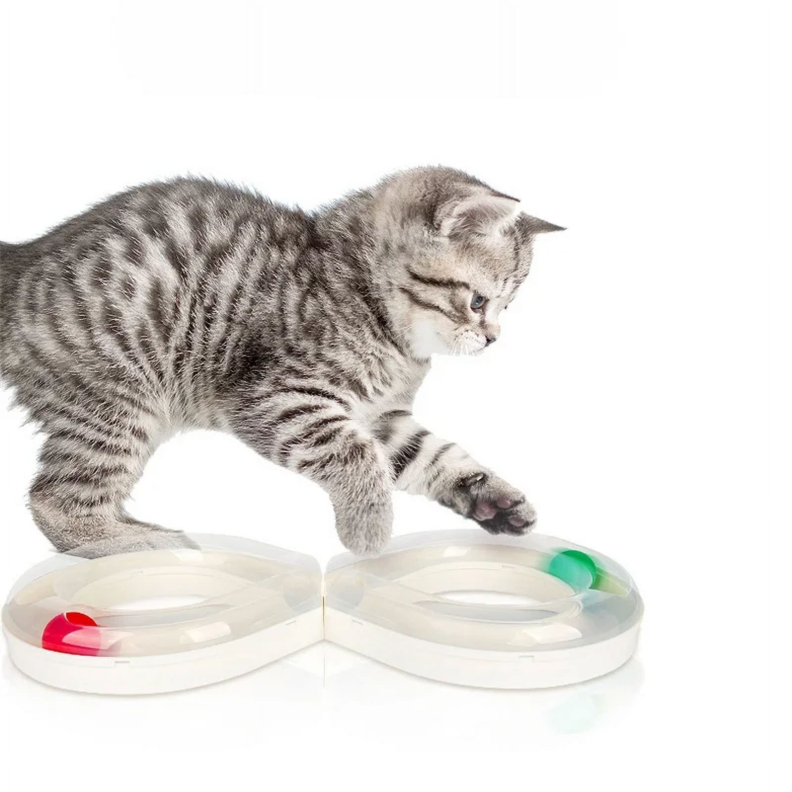 New Cat Toys Are Used To Relieve Boredom Cat Turntable Track Ball Kitten Cuddling Stick Pet Cat Consumption of Physical Products White Walmart