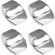 thumbnail image 1 of Juego de 4 tapas protectoras para cerraduras de puertas de coche - Resistentes a la corrosión - Acero inoxidable plateado, 1 of 5