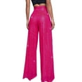 thumbnail image 3 of Women's Plus Summer Pants for Women Petite Cargo Pants Women Plus Size Jeans Women's Fashion Casual Sequined Pants Sparkling Sequins High Waisted Wide Leg Flared Pants Flared Pants Nightclub Wear, 3 of 5