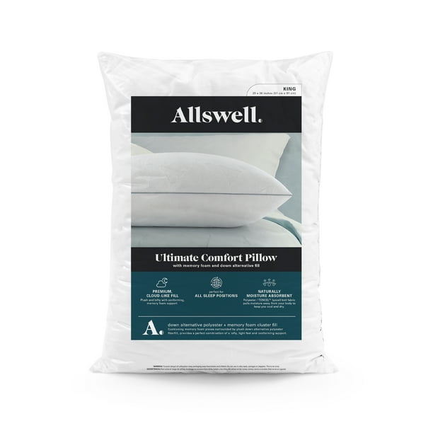 Allswell Ultimate Comfort Gel Memory Foam Bed Pillow, King - Walmart.com