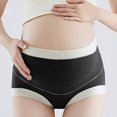 thumbnail image 2 of Taqqpue Women's Maternity Underwear High Waist Pregnancy Soft Seamless Maternity Underwear Solid Color Over Bump Panties, 2 of 7