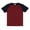 Red, variant on Mens Raglan Short Sleeve T-Shirts Color Block Crew Neck Soft Casual Undershirt Baseball Style Blank Tee Shirt