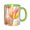 Green, variant on Watercolor Flower Coffee Mug Fun Custom Ceramic Mugs 11oz Black