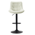 thumbnail image 6 of YOUNIKE Bar Stool, Set of 2, Modern Comfortable PU Leather Chair, Faux Leather High Upholstered Bar Stool, 32.3 Inches Tall, Armless with Backrest, Metal Legs, White, 6 of 9