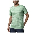 thumbnail image 5 of TANGQIOP Men T-Shirts Short Sleeve Ice Silk Quick Dry Loose Casual Camouflage Thin Crew Neck Moisture Wicking Breathable Light Green L, 5 of 6