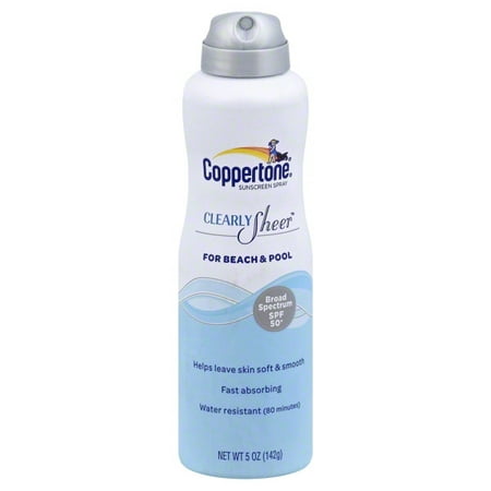 MSD Consumer Care Coppertone Clearly Sheer Sunscreen Spray, 5 oz