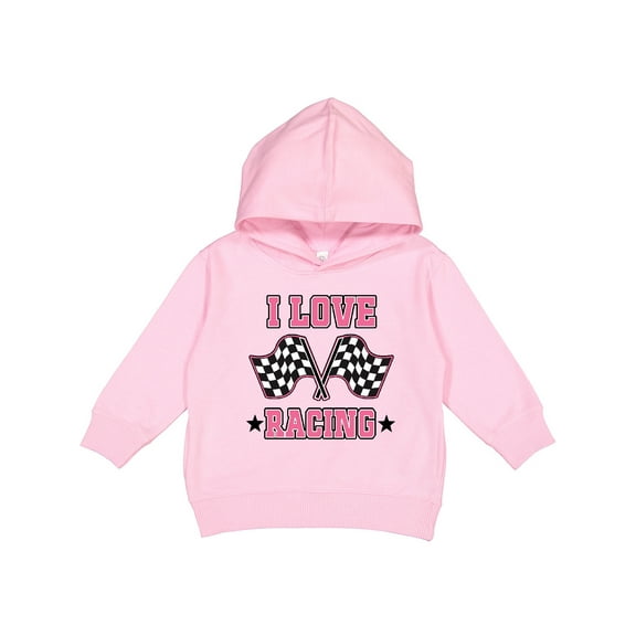 Inktastic I Love Racing Rally Flags Girls Toddler Hoodie