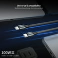 thumbnail image 6 of For Motorola Moto G Stylus 5G 2026 1X 6FT Braided Fast 100W USB Cable Type C TO C, 6 of 7