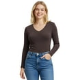 thumbnail image 3 of Emmalise 5-Pack Women’s Long Sleeve Junior V-Neck Shirts-Fall Color-L, 3 of 4