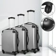 thumbnail image 4 of SEGMART Spinner Luggage Sets of 3, 3-Piece Lightweight Hardshell 4-Wheel Spinner Luggage Set: 20"/ 24''/ 28" Carry-On Checked Suitcase, Carry on Suitcase with TSA Lock for Traveling, Silver Gray, S148, 4 of 7