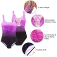thumbnail image 3 of Traje de baño de una pieza para mujer con copas acolchadas desmontables X Back, 3 of 8