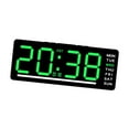 thumbnail image 4 of Reloj digital de pared con 2 alarmas, regalo de decoración para el hogar, reloj LED, reloj de escritorio para Número verde, 4 of 9