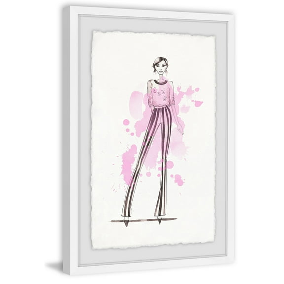 Love Pink Framed Painting Print