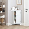 thumbnail image 3 of Spirich Multipurpose Corner Storage Cabinet with Adjustable Shelves, Small, White, Durable Metal Frame, 3 of 7