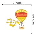 thumbnail image 4 of Home Wall Decal - Don't be Afraid to Fly High - Cute Hot Air Balloon Design Cute Dotted Flying Hot Air Balloon in Sky - Proudly Hand Made Decal - Size: 10 In(W) x 10 In(H), 4 of 5