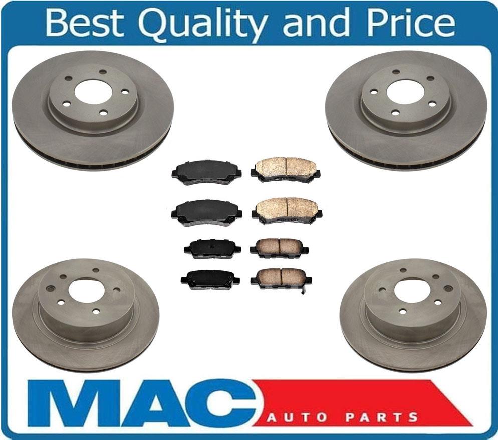 100 Brand New Front & Rear Disc Rotors Brake Pads for Nissan Rogue 08