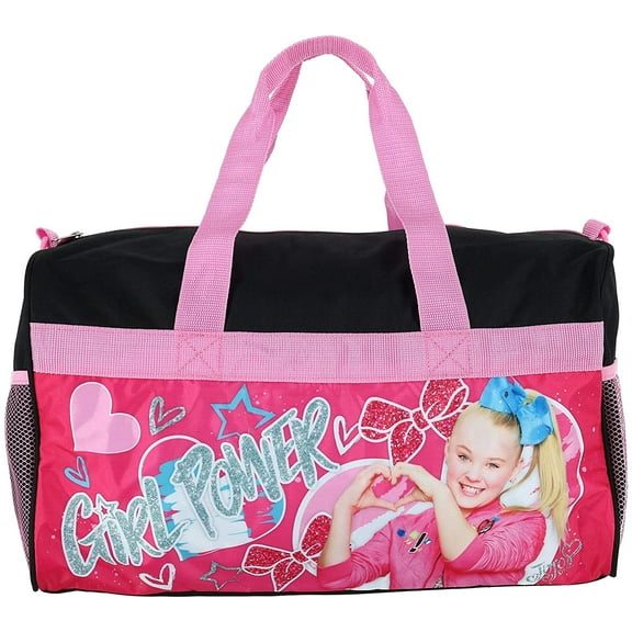Girls JoJo Siwa Duffel Bag 18" - Girl Power Purple Pink