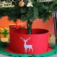thumbnail image 4 of Falda de árbol de Navidad con estampado de ciervos, alfombrilla de árbol de Navidad, cesta de árbol de Navidad, regalo de Año Nuevo, decoración de fiesta, 60/90/120cm, 4 of 4