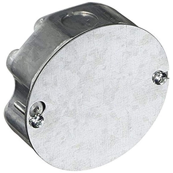 Hubbell-Raco 296 Round Ceiling Fan Box, 1-1/2" Depth, 1/2" Knock-Out, 4" (Pack of 8)