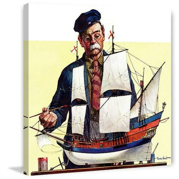 Marmont Hill - "Model Ship" Painting Print on Wrapped Canvas