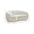 thumbnail image 3 of Meridian Furniture Hyde Modern Boucle Loveseat, Cream, 3 of 14