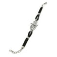 thumbnail image 3 of West Coast Jewelry Women's Polished Hamsa Blue Cord Bracelet, 3 of 4