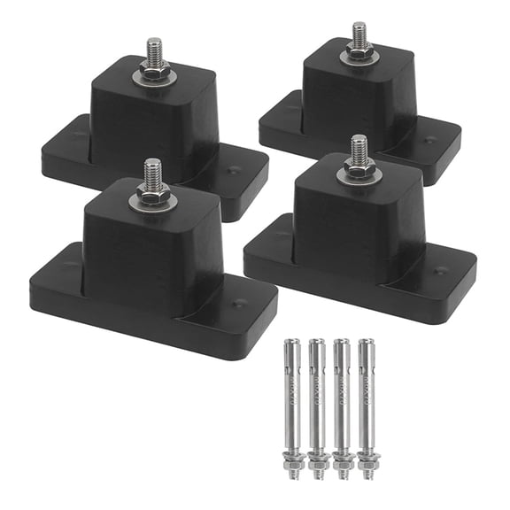 Air Conditioner Outdoor Unit Shock-Absorbing Pads, Rubber Base Sound Insulation Pads, Stainless Steel Screws