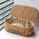 thumbnail image 3 of Cesta de Almacenamiento de Ratán Sintético Bohemio - Caja de Almacenamiento Tejida, para Cubiertos A Prueba de Polvo, Cesta Organizadora para el Hogar y la Cocina S, 3 of 5