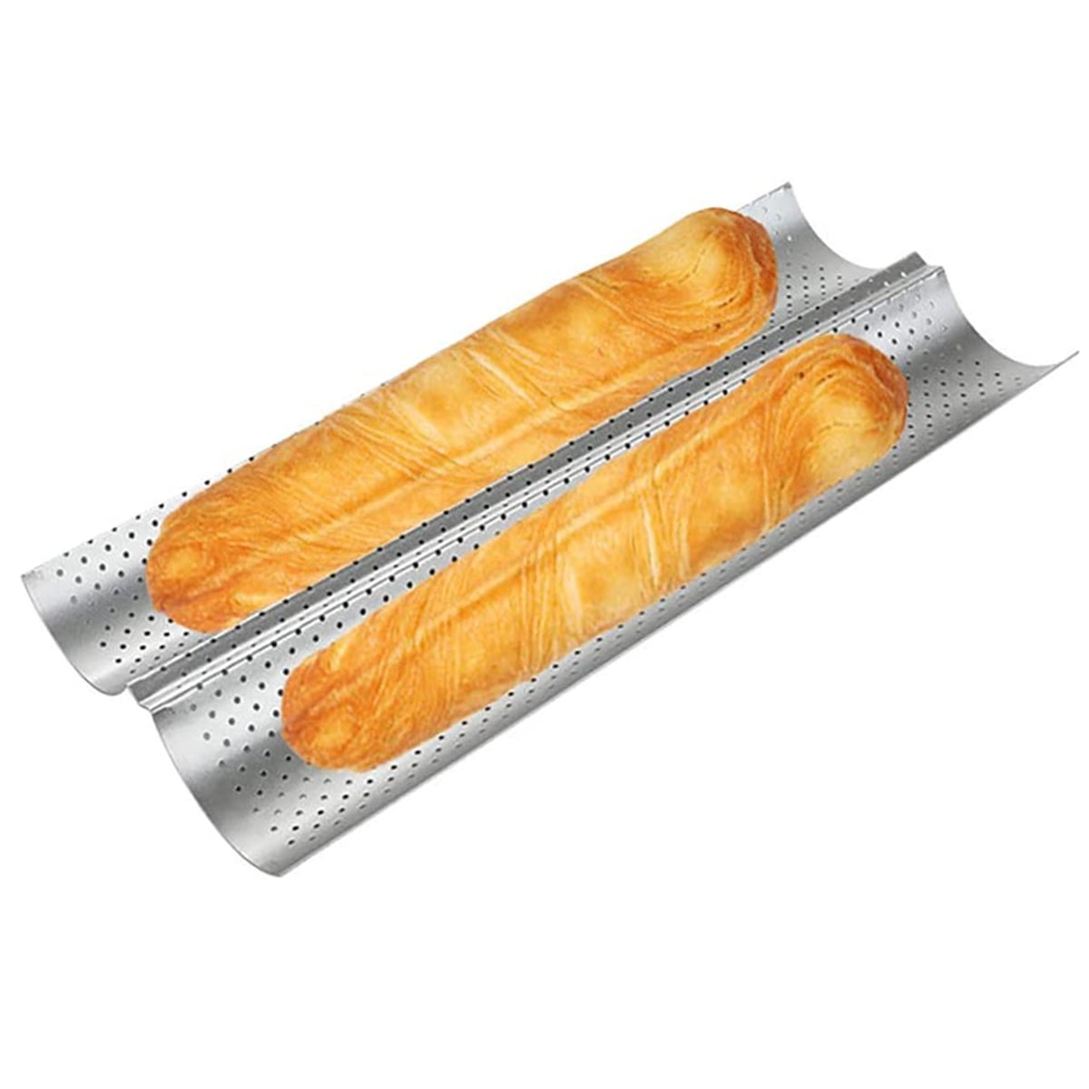 3 grid French Bread Baguette Pan Mold Non-Stick Wave Loaf Bake Baking Mould NEW