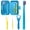 Traditional Orthodontic Blue Set, variant on Orthodontic Kit with Case – Travel Kit for Cleaning, Includes Portable Toothbrush, Interdental Brushes, Tongue Scraper, Brace Remover, and Bite Block